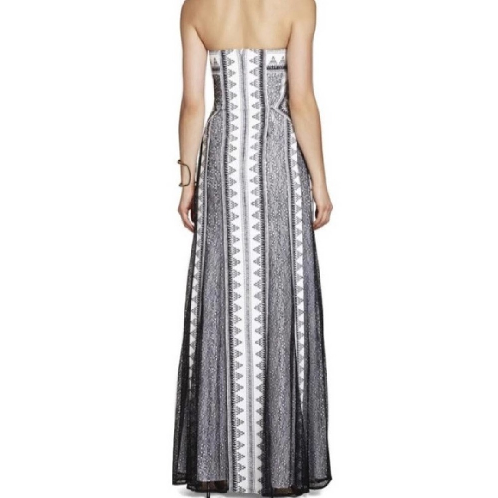 NWT BCBGMaxAzria Sz 10 KIA Black & White Maxi Dress - Picture 6 of 11